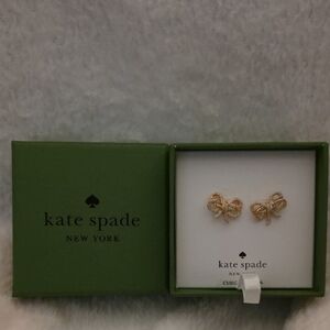 Kate Spade Bow Meets Girl Bow Stone Accent  Earrings Pick Your Tone